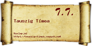 Tauszig Tímea névjegykártya